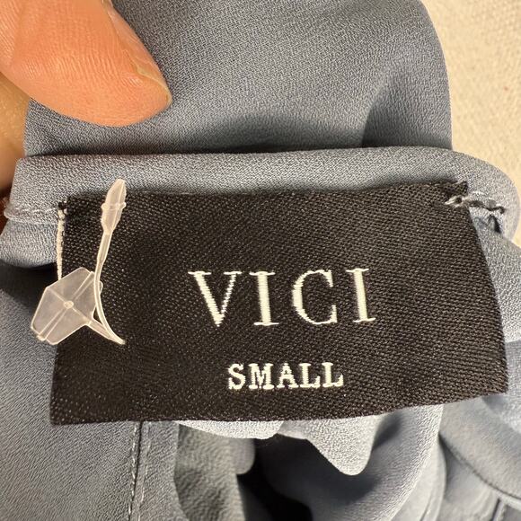 Vici  size small sleeveless deep v wrap dress, sexy, slits front & Back #3831 - Picture 7 of 9